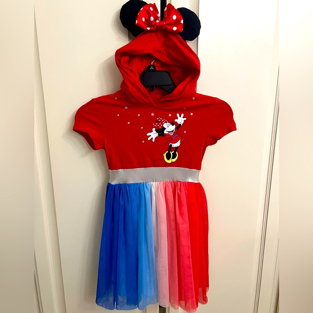 Minnie mouse, red, white and blue dress